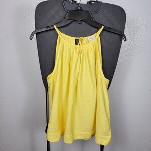 A New Day Women's Bright Yellow Halter Top Size S